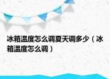 冰箱温度怎么调夏天调多少（冰箱温度怎么调）