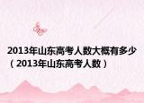 2013年山东高考人数大概有多少（2013年山东高考人数）