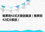 陈思坦42式太极剑表演（陈思坦42式太极剑）