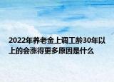 2022年养老金上调工龄30年以上的会涨得更多原因是什么