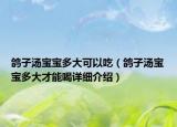 鸽子汤宝宝多大可以吃（鸽子汤宝宝多大才能喝详细介绍）