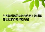 牛肉胡辣汤的功效与作用（胡辣汤的功效和作用详细介绍）