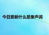今日更新什么是象声词