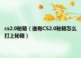 cs2.0秘籍（谁有CS2.0秘籍怎么打上秘籍）