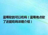 蓝莓软的可以吃吗（蓝莓有点软了还能吃吗详细介绍）