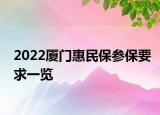 2022厦门惠民保参保要求一览