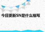 今日更新SN是什么缩写