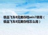 极品飞车8完美存档win7使用（极品飞车8完美存档怎么用）