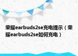 荣耀earbuds2se充电提示（荣耀earbuds2se如何充电）
