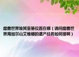 魔兽世界埃其亚基位置在哪（请问魔兽世界海加尔山艾维娜的遗产任务如何接啊）