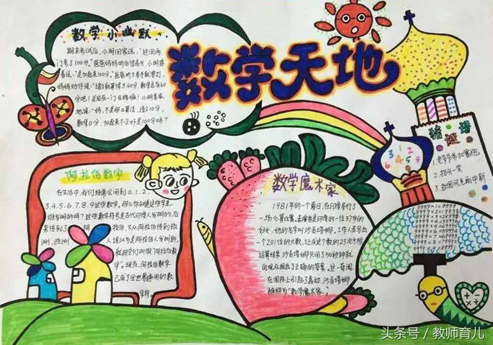 这21张趣味数学手抄报，孩子也许能用得上！老师家长收藏