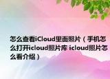怎么查看iCloud里面照片（手机怎么打开icloud照片库 icloud照片怎么看介绍）