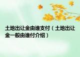 土地出让金由谁支付（土地出让金一般由谁付介绍）