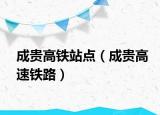 成贵高铁站点（成贵高速铁路）
