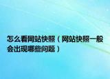 怎么看网站快照（网站快照一般会出现哪些问题）
