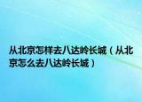 从北京怎样去八达岭长城（从北京怎么去八达岭长城）