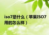iso7是什么（苹果ISO7用的怎么样）