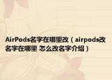 AirPods名字在哪里改（airpods改名字在哪里 怎么改名字介绍）