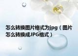 怎么转换图片格式为jpg（图片怎么转换成JPG格式）