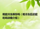 桃能冷冻保存吗（桃冷冻后还能吃吗详细介绍）