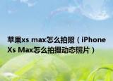 苹果xs max怎么拍照（iPhoneXs Max怎么拍摄动态照片）
