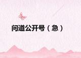 问道公开号（急）