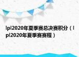 lpl2020年夏季赛总决赛积分（lpl2020年夏季赛赛程）