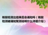 核酸检测出结果后会通知吗（核酸检测被通知复测说明什么详细介绍）