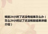 核酸24小时了还没有结果怎么办（怎么24小时过了还没核酸结果详细介绍）