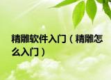 精雕软件入门（精雕怎么入门）