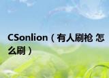 CSonlion（有人刷枪 怎么刷）