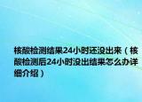 核酸检测结果24小时还没出来（核酸检测后24小时没出结果怎么办详细介绍）