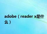 adobe（reader x是什么）