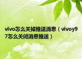 vivo怎么关掉推送消息（vivoy97怎么关闭消息推送）