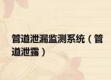 管道泄漏监测系统（管道泄露）