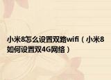 小米8怎么设置双路wifi（小米8如何设置双4G网络）