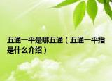 五通一平是哪五通（五通一平指是什么介绍）