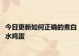 今日更新如何正确的煮白水鸡蛋