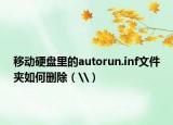 移动硬盘里的autorun.inf文件夹如何删除（\）