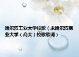 哈尔滨工业大学校歌（求哈尔滨商业大学（商大）校歌歌词）