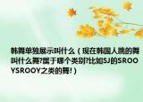 韩舞单独展示叫什么（现在韩国人跳的舞叫什么舞?属于哪个类别?比如SJ的SROOYSROOY之类的舞!）