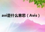 avi是什么意思（Avis）