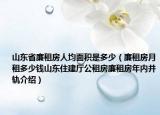 山东省廉租房人均面积是多少（廉租房月租多少钱山东住建厅公租房廉租房年内并轨介绍）