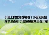 小度上的监控在哪看（小度视频监控怎么查看 小度监控在哪里看介绍）