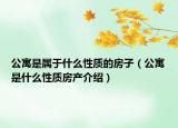 公寓是属于什么性质的房子（公寓是什么性质房产介绍）