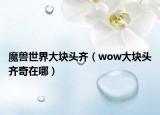 魔兽世界大块头齐（wow大块头齐奇在哪）