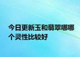 今日更新玉和翡翠哪哪个灵性比较好