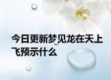 今日更新梦见龙在天上飞预示什么
