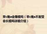 早c晚a会爆痘吗（早c晚a不耐受会长痘吗详细介绍）