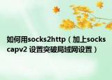 如何用socks2http（加上sockscapv2 设置突破局域网设置）